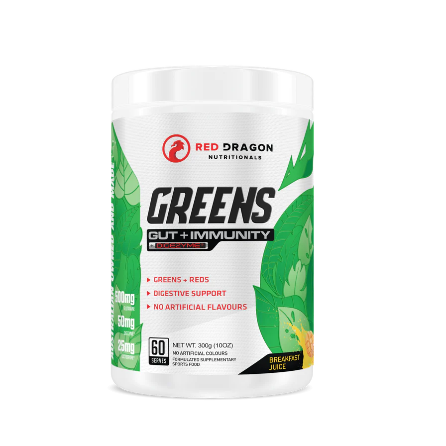 Greens: Gut + Immunity 60 serve- Red Dragon Nutritionals
