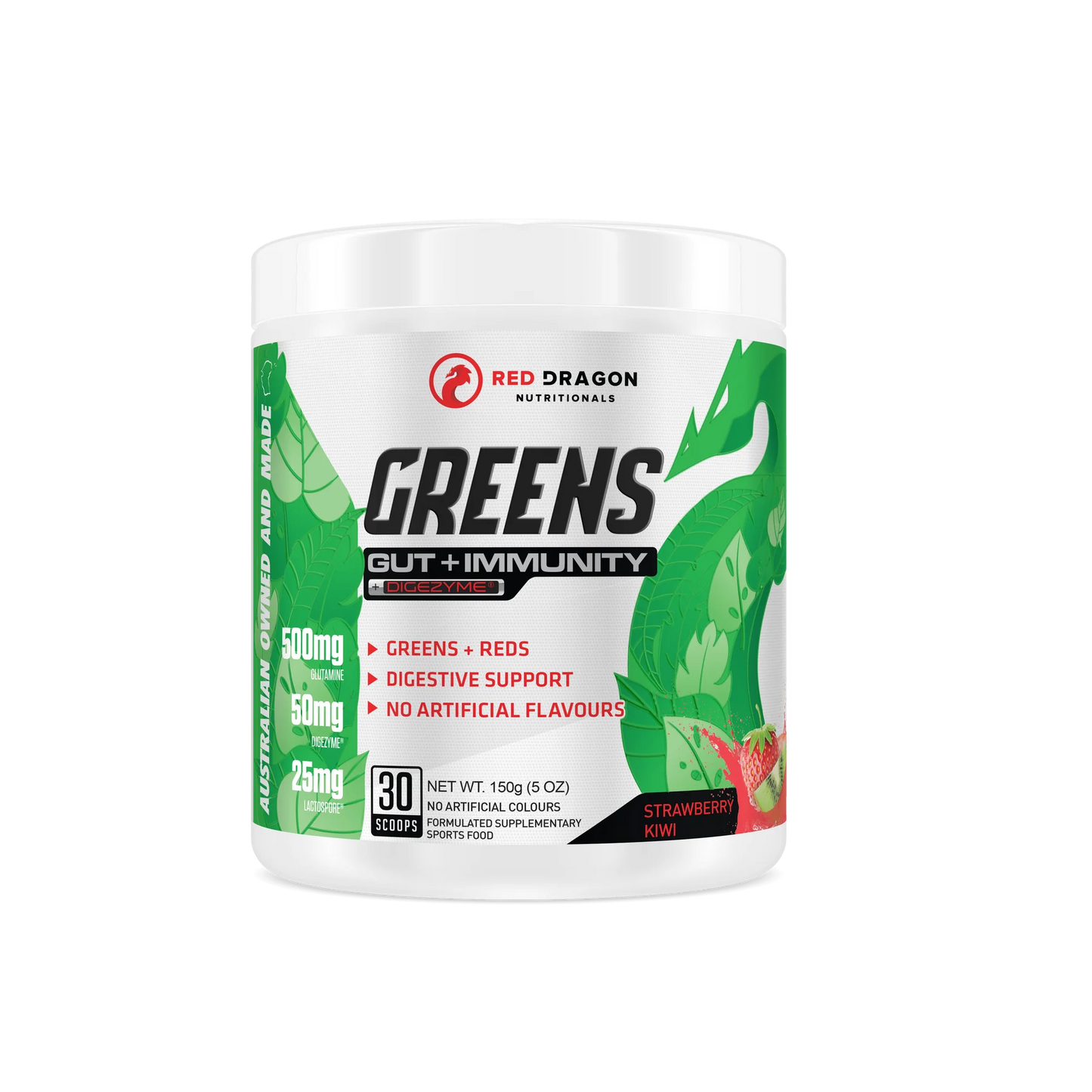 Greens: Gut + Immunity 30 serve- Red Dragon Nutritionals
