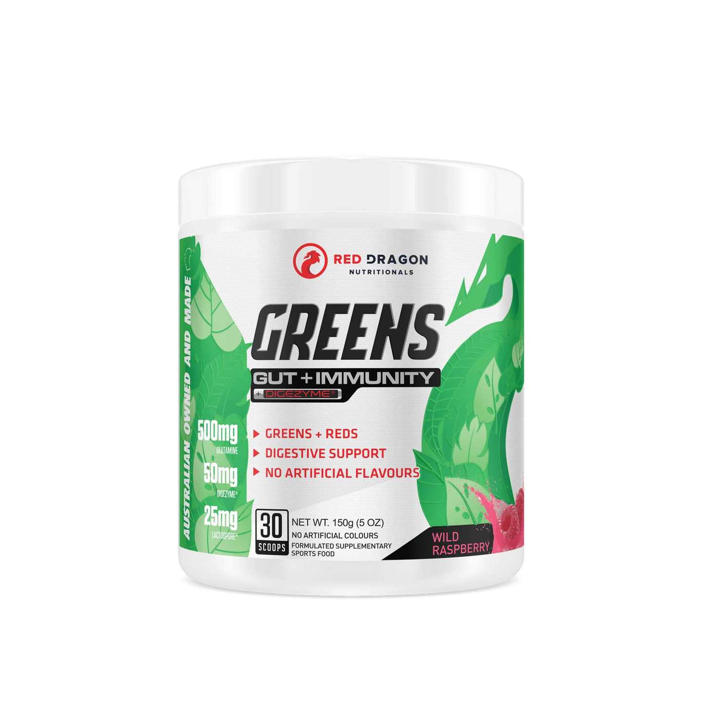 Greens: Gut + Immunity 30 serve- Red Dragon Nutritionals