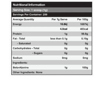 Beta alanine - Red Dragon Nutritionals