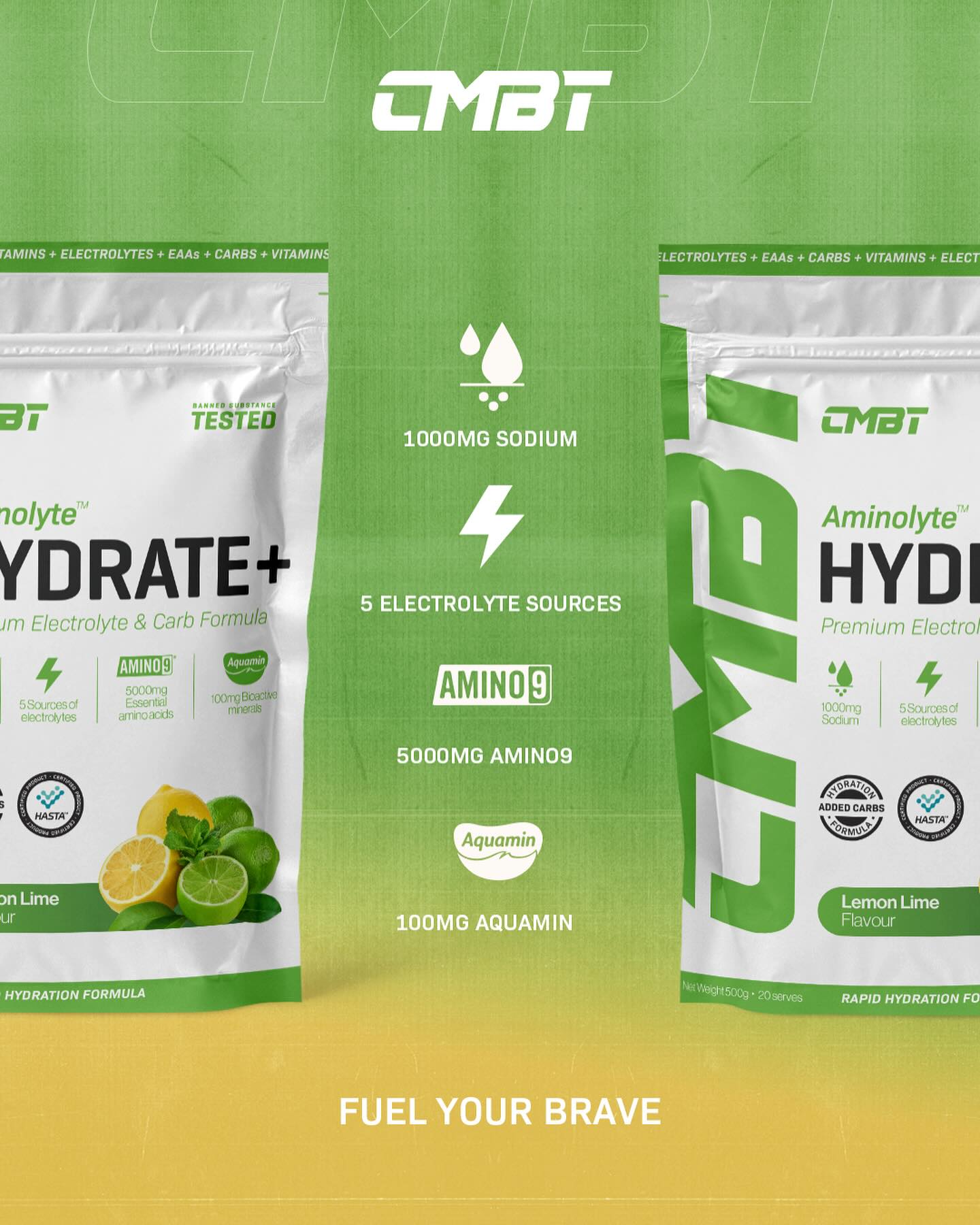 AMINOLYTE™ HYDRATE+ CARBS POWDER- CMBT